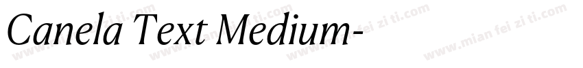 Canela Text Medium字体转换